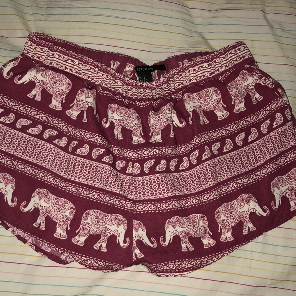 Forever 21 Elephant flowy shorts